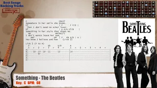 🎸 Something - The Beatles Guitar Backing Track with chords and lyrics