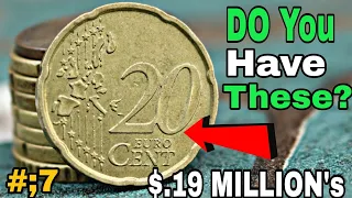 Top 7 Ultra 20 Euro cent rare Euro cent Coins Worth A lot of money Coins Worth money to look for!