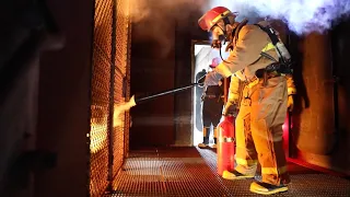 Sailors Train in Shipboard Firefighting at the Surface Warfare School