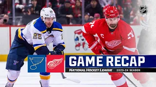 Blues @ Red Wings 2/24 | NHL Highlights 2024