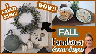 **I SAVED HUNDREDS!!**FALL FARMHOUSE DECOR DUPES~Pottery Barn Looks for Less~Fall Decor Ideas