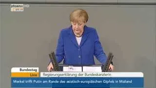 Bundestag: Regierungserklärung von Angela Merkel zu Gipfeltreffen am 16.10.2014