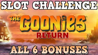 THE GOONIES RETURN Slot Challenge 💀 Can We Hit All 6 Bonuses + Red/Gold Key? 🔑