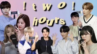 kpop idols doing asmr for two hours