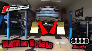 Supercharged Audi A7 Muffler Delete!