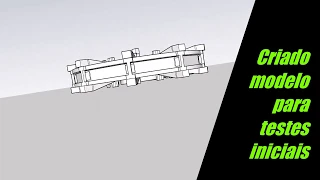 Modelo inicial de gerador axial para testes... usado sketchup 2018 pro