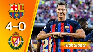 Barcelona vs Real Valladolid 4-0 Extended Highlights & All Goals 2022 HD