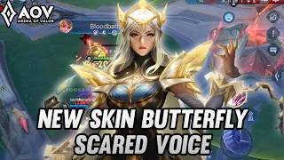 New skin butterfly scared voice gameplay - arena of valor