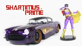DC Bombshells Batgirl Metals 1957 Chevy Corvette JadaToys Model Car Statue Review
