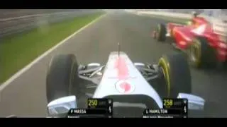 Hamilton vs Massa Onboard Crash India 2011 .