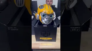 The transition on this bumblebee helmet is amazing #transformers #bumblebee #optimusprime #unboxing