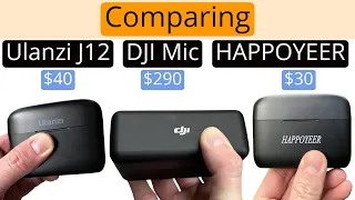 dji Mic vs Ulanzi J12 vs HAPPOYEER wireless mic system - Is expensive better?