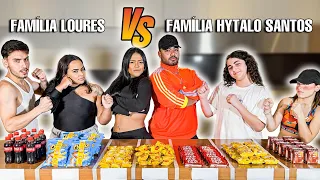 TODA COMIDA QUE VOCÊ COMER EU VOU PAGAR, ÀS CEGAS!!! FAMÍLIA LOURES VS FAMÍLIA HYTALO SANTOS