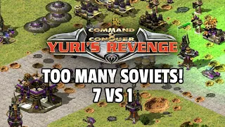 Red Alert 2 | Too Many Soviets! | (7 vs 1 + Superweapons)