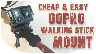 Ultralight GoPro trekking pole mount