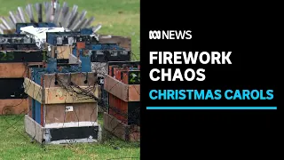 Children injured as fireworks misfire into Christmas celebration crowd | ABC News