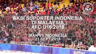 Aksi Suporter Indonesia Dalam Laga Pembuka AFC U-16 2018