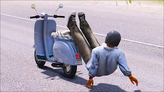 GTA 5 Slow Motion Motorcycle Crashes Episode 04 (Euphoria Physics Showcase)