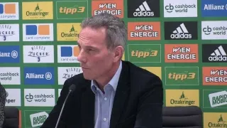 Pressekonferenz von Rapid Wien nach den Vorfällen beim 325. Wiener Derby