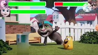 Talking Hank and Talking Angela vs Talking Tom With healthbars