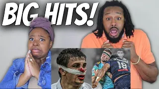 AMERICANS REACT TO THE MOST BRUTAL RUGBY VIDEO You Will Ever See | Tackles & Big Hits