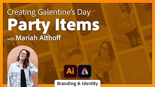 Making Special Assets for a Galentine’s Day Party in Illustrator with Mariah Althoff