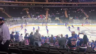 New York Rangers warmup