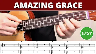 Amazing Grace - Easy Beginner Chord Melody (Fingerstyle) - Ukulele Tutorial & Play Along