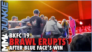 BKFC 19 brawl: Fan attempts to attack Blue Face after win