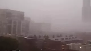 Giant fog creature destroys building as it walks through a city in Australia (real or fake?)