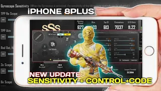 iPhone 8plus iOS best+60fps control code best (Sensitivity) Settings & Lagfix pubg
