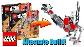 Alternate LEGO Build! Clone Trooper & Battle Droid Battle Pack into AT-RT & BARC Speeder!