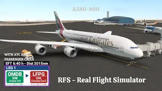 RFS - Real Flight Simulator | Full Flight | A380-800 | Dubai to Paris | Emirates