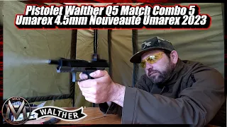 Pistolet Walther Q5 Match 4.5mm 21 coups avec red dot ! Incroyable