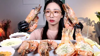 40CM 팔뚝만한😱킹타이거 새우먹방 새우🦐🦐버터구이 먹방 Big Size 40CM King Black Tiger Shrimp🦐🦐MUKBANG REAL SOUND ASMR