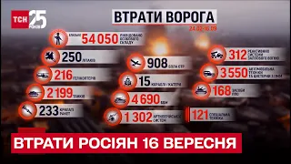 Втрати росіян 16 вересня: мінус 200 "двохсотих" і 6 танків за добу