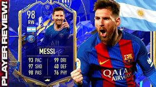 FIFA 22 TOTY MESSI REVIEW | 98 TOTY MESSI PLAYER REVIEW | FIFA 22 ULTIMATE TEAM