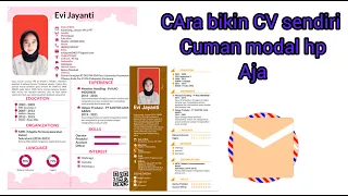 Cara Membuat CV Pake HP || Gampang Banget || ByEvijayanti