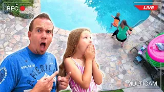 Mom Catches Baby Jumping Into Pool Caught on Camera!!!