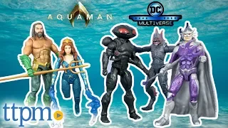 DC Multiverse Aquaman, Mera, Black Manta, and Orm Figures from Mattel