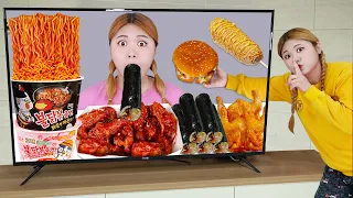 Mukbang Fire Spicy Noodle Tteokbokki TV 속 편의점 음식 먹방 모음 불닭볶음면 떡볶이Convenience Store | HIU 하이유