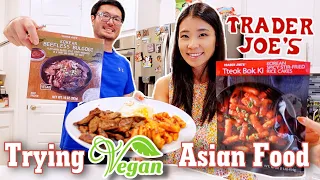 Trader Joe's Tteok Bok Ki Korean rice cakes & korean beefless bulgogi| Trader Joe's vegan Asian food