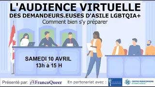 Atelier: Se préparer à l'audience virtuelle des demandeurs.euses d'asile LGBTQIA+