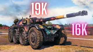 World of Tanks Panhard EBR 105 - 19K Assist Damage & EBR 105 - 16K