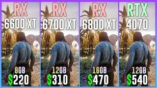 RX 6600 XT vs RX 6700 XT vs RX 6800 XT vs RTX 4070 - Test in 15 Games