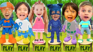 Tag with Ryan vs Love Diana Pet Dash vs Pj Masks Power Heroes vs Blippi World Adventure Run