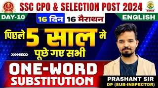 All One Word Substitutions | Asked in Last 5 Year | SSC CPO SI, CGL, CHSL | Prashant Solanki Sir