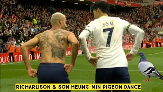 😍 Richarlison & Son Heung-Min Pigeon Dance Goal Celebration vs Liverpool