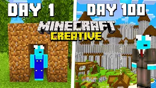 I Spent 100 Days in Minecraft Creative... here's what happened!