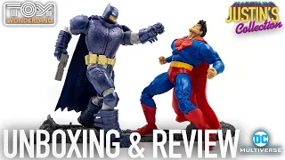 Armored Batman & Superman 2 Pack The Dark Knight Returns DC Multiverse Unboxing & Review